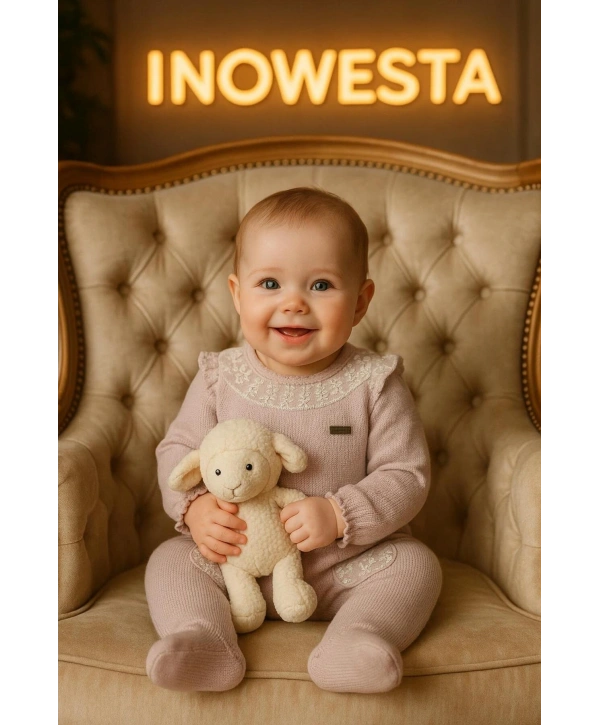 Kız Bebek çelik gibi Pamuk Triko Tulum