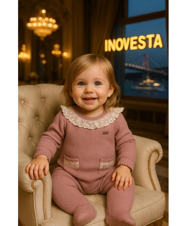 Kız Bebek çelik gibi Pamuk Triko Tulum