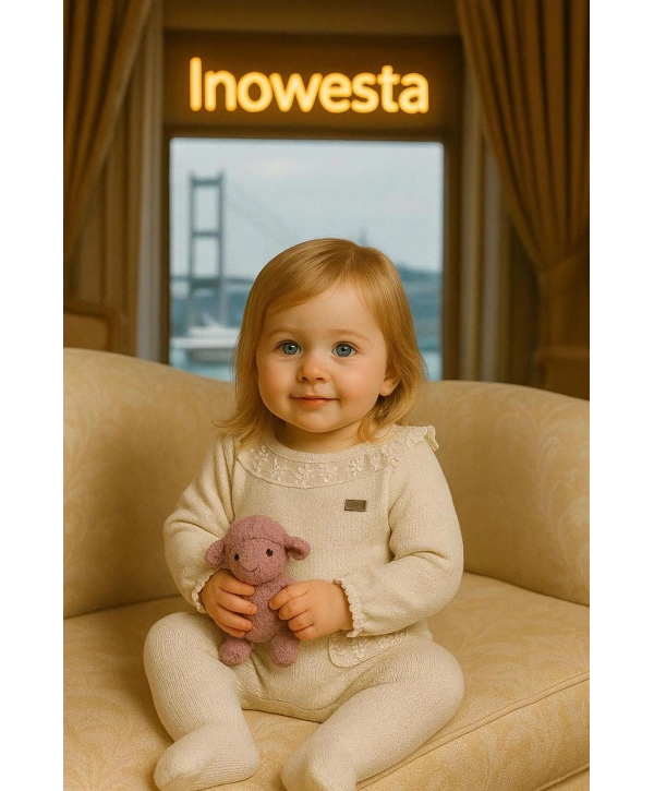 Kız Bebek çelik gibi Pamuk Triko Tulum