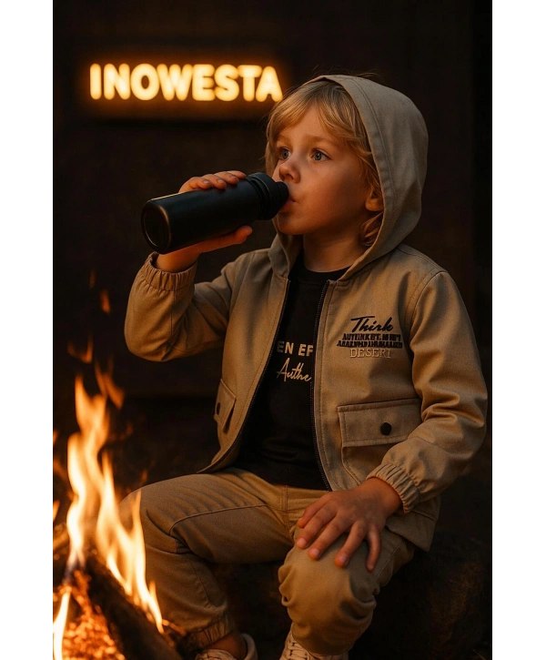 Erkek Çocuk Premium Softshell Kapüşonlu Üst Kalite Paraşüt Kumaş 3lü Takım