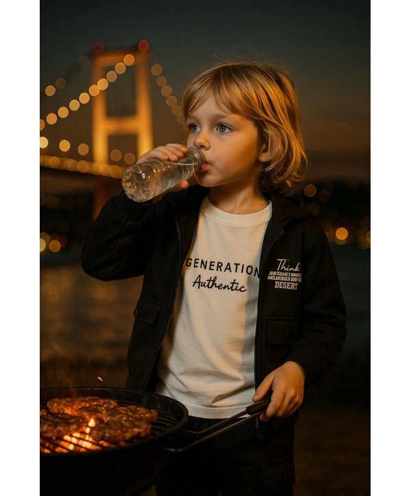 Erkek Çocuk Softshell Kapüşonlu Üst Kalite Paraşüt Kumaş 3Lü Takım