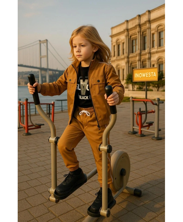 Erkek Çocuk Premium Softshell Üst Kalite Paraşüt Kumaş 3Lü Takım