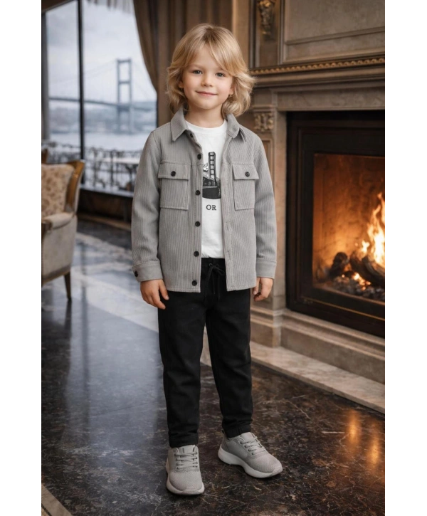 Erkek Çocuk 3Lü Günlük Özel Kombinli Takım 2 / 13 Yaş Arası (Bir Beden Büyük Tercih Edebilirsiniz)