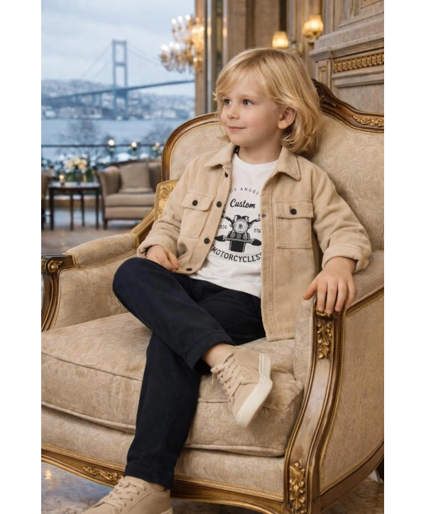 Erkek Çocuk 3Lü Günlük Özel Kombinli Takım 2 / 13 Yaş Arası (Bir Beden Büyük Tercih Edebilirsiniz)