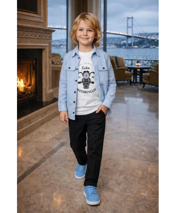 Erkek Çocuk 3Lü Günlük Özel Kombinli Takım 2 / 13 Yaş Arası (Bir Beden Büyük Tercih Edebilirsiniz)