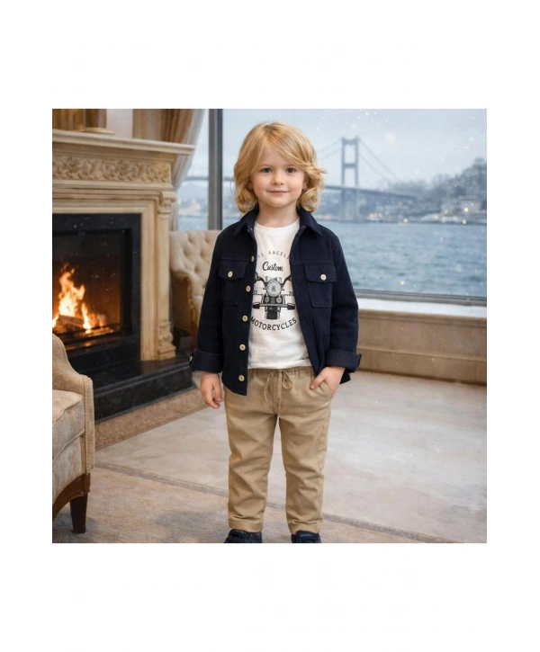 Erkek Çocuk 3Lü Günlük Özel Kombinli Takım 2 / 13 Yaş Arası (Bir Beden Büyük Tercih Edebilirsiniz)