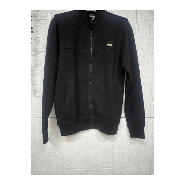 Fermuarlı Sade Renkli Gömlek Yaka Sweat