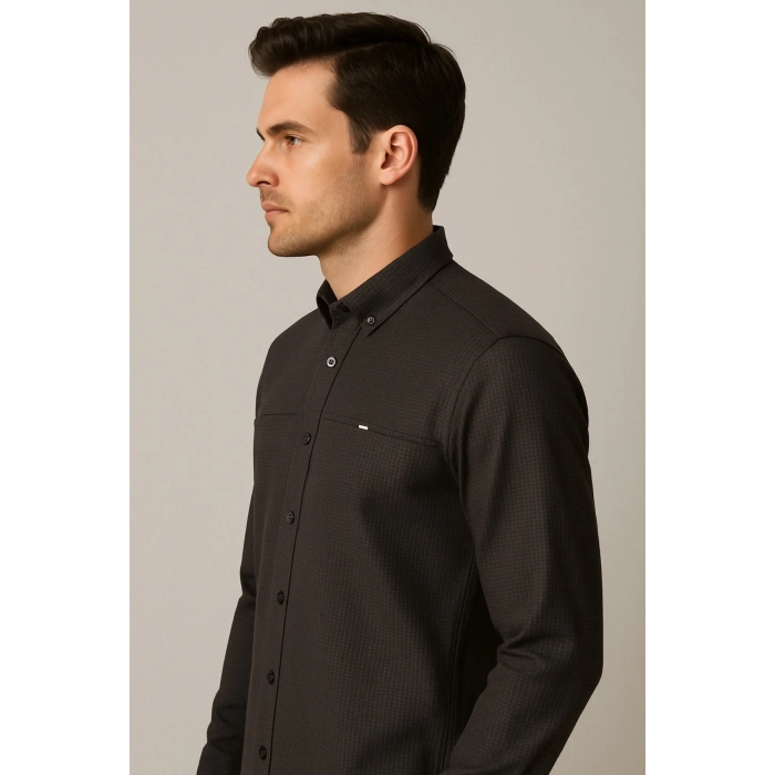 Erkek Gömlek PT Petek Detaylı Armürlü