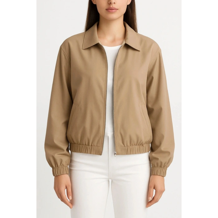 Balon Kollu Crop Mont