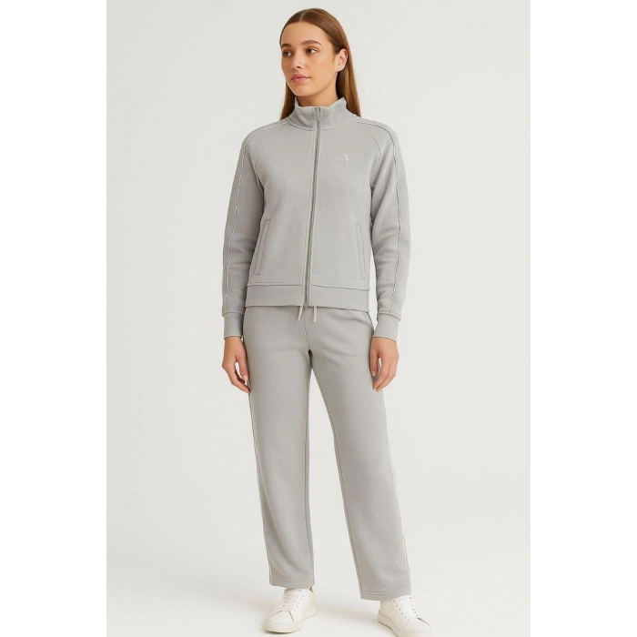 Fermuarlı Sade Renkli Eşofman Takımı