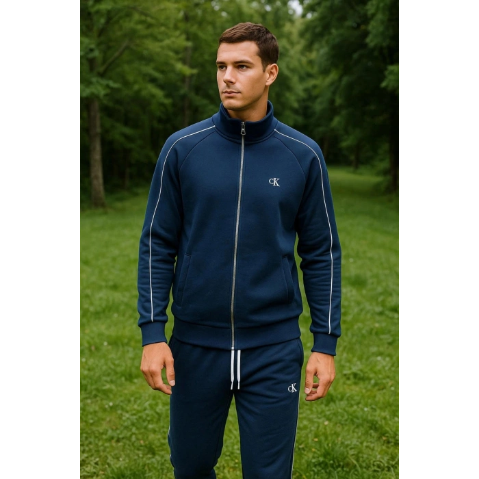 Fermuarlı Sade Renkli Eşofman Takımı