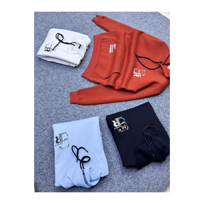 Kapşonlu ve Cepli Sweat