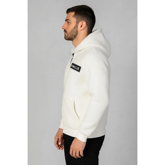 Kuzu Tüylü Astarlı Peluş Mont