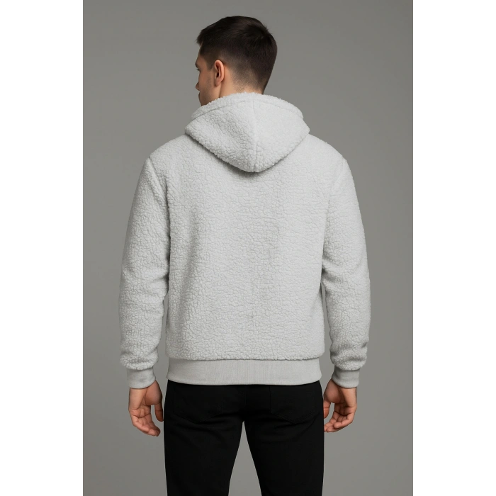 Kuzu Tüylü Astarlı Peluş Mont