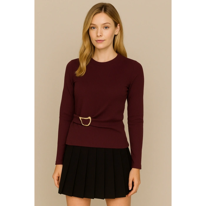 Ön Toka Detaylı Crop Bluz