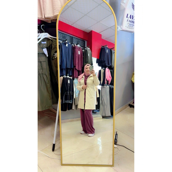 Bronş Detaylı Fermuarlı Trençkot