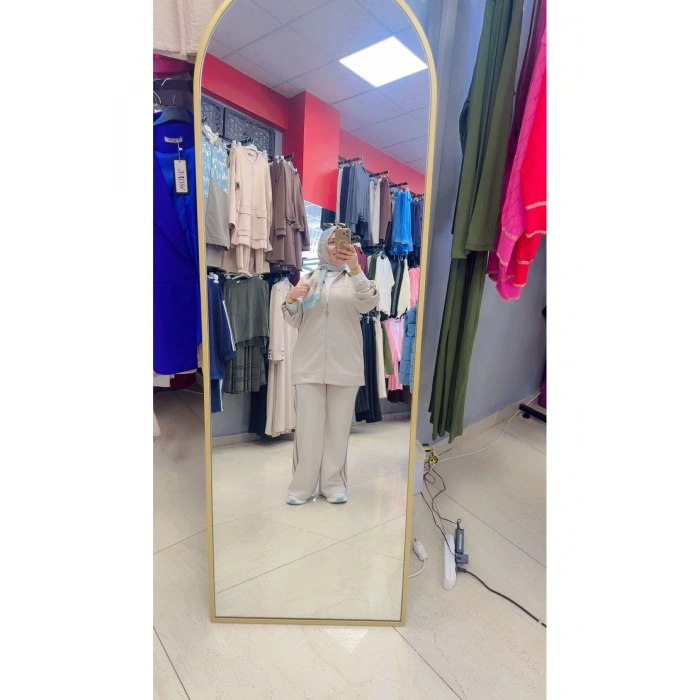 Yanları Çizgili Fermuarlı İkili Takım