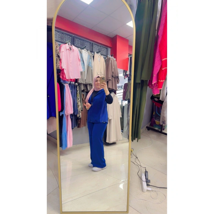 Kısa Kollu Yanları Parça Detaylı Fermuarlı İkili Takım