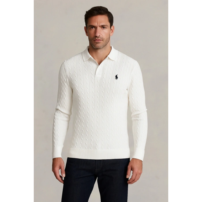 Polo Yaka Desenli Tişört