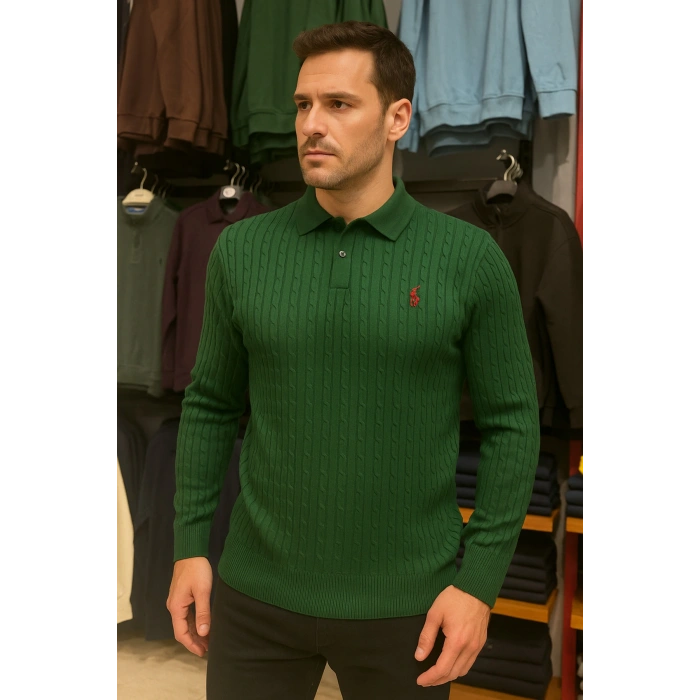 Polo Yaka Desenli Tişört