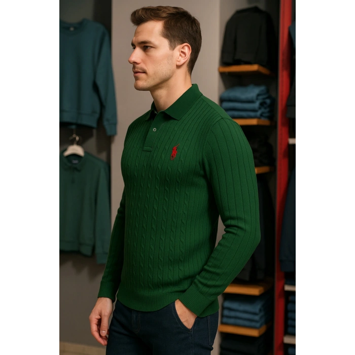 Polo Yaka Desenli Tişört