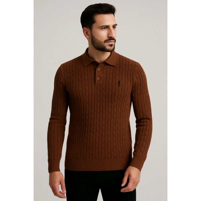 Polo Yaka Desenli Tişört