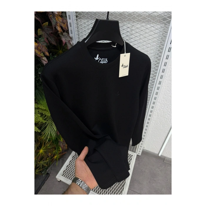 Bisiklet Yaka BC Düz Desen Sweatshirt