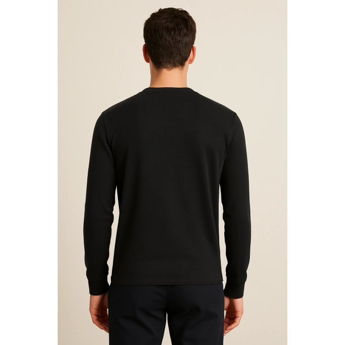 Bisiklet Yaka İki İplik Sade TShirt