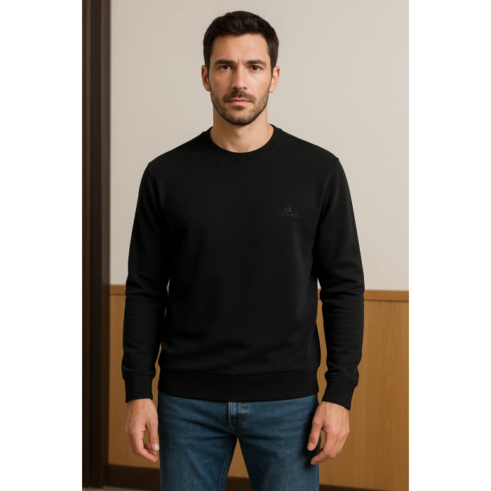 Bisiklet Yaka İki İplik Sade TShirt