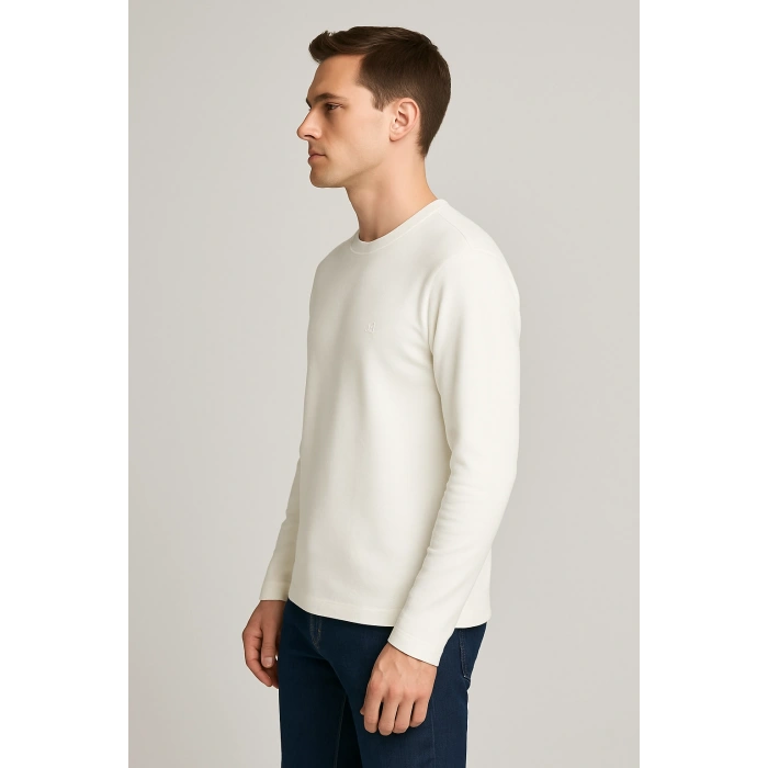 Bisiklet Yaka İki İplik Sade TShirt