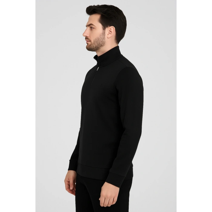 Balıkçı Yaka BC Fermuarlı Sweatshirt