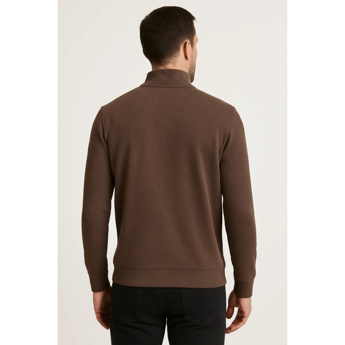 Balıkçı Yaka BC Fermuarlı Sweatshirt