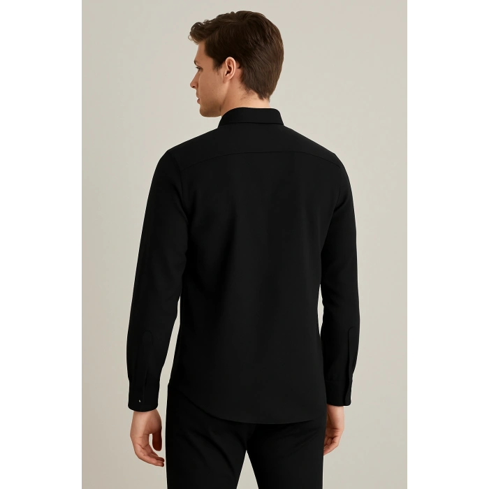 Erkek Düğmeli Cepsiz Gömlek