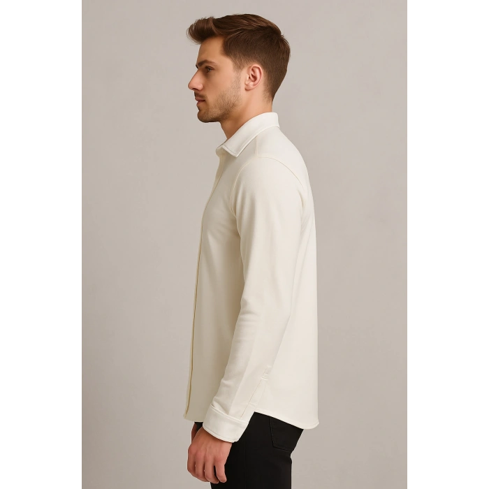 Erkek Düğmeli Cepsiz Gömlek