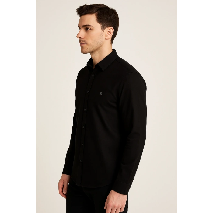 Erkek Düğmeli Cepsiz Gömlek