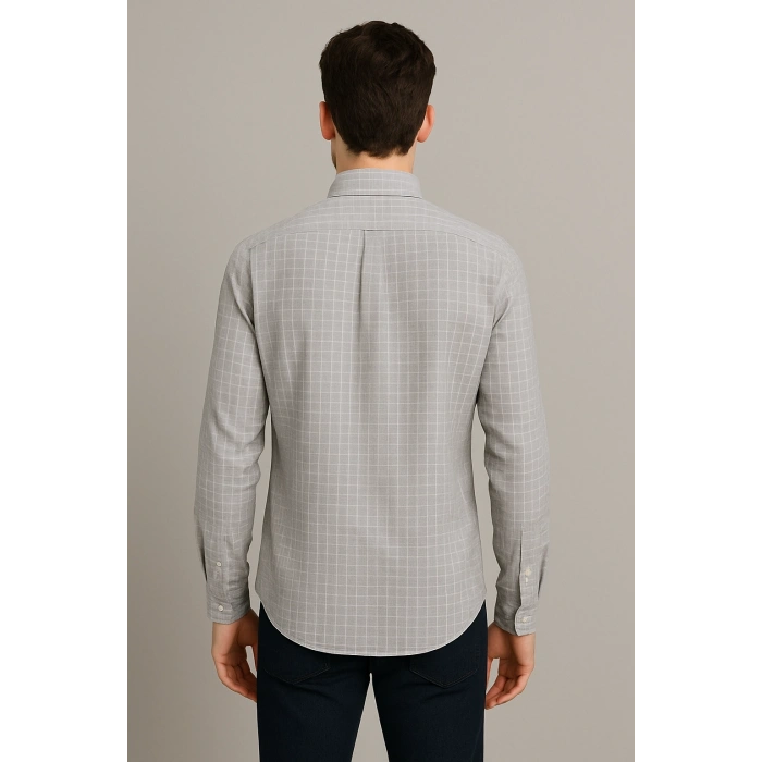 Çizgili Düğmeli Gömlek