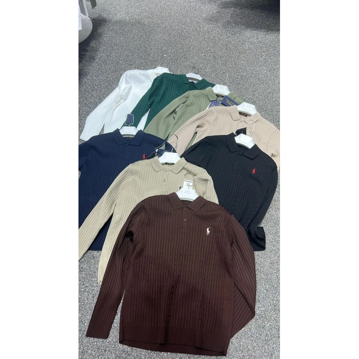 Polo Yaka Desenli Tişört