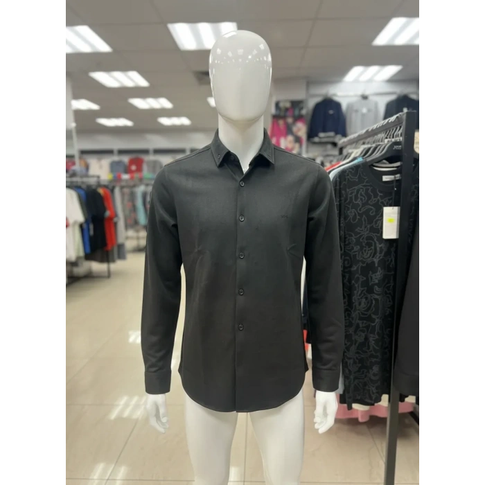 Süvet/Nubuk Deri Siyah Renk Gömlek