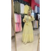 Sarı Astarlı Boydan Elbise