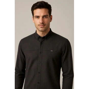 Erkek Gömlek PT Petek Detaylı Armürlü