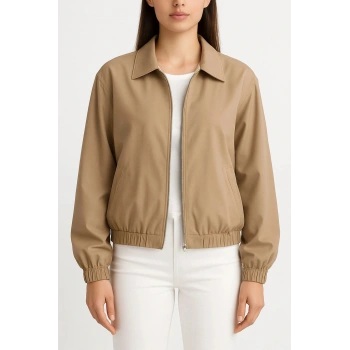 Balon Kollu Crop Mont