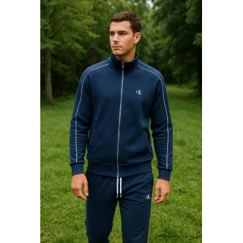 Fermuarlı Sade Renkli Eşofman Takımı