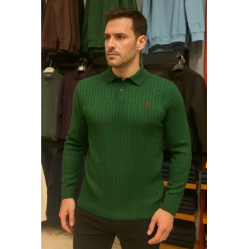 Polo Yaka Desenli Tişört