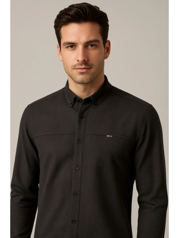 Erkek Gömlek PT Petek Detaylı Armürlü