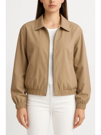 Balon Kollu Crop Mont