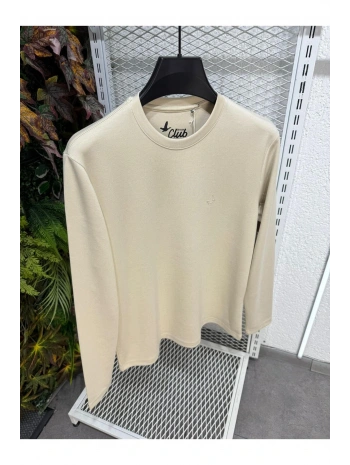Bisiklet Yaka BC Düz Desen Sweatshirt