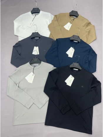 Bisiklet Yaka İki İplik Sade TShirt