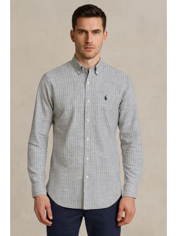 Çizgili Düğmeli Gömlek