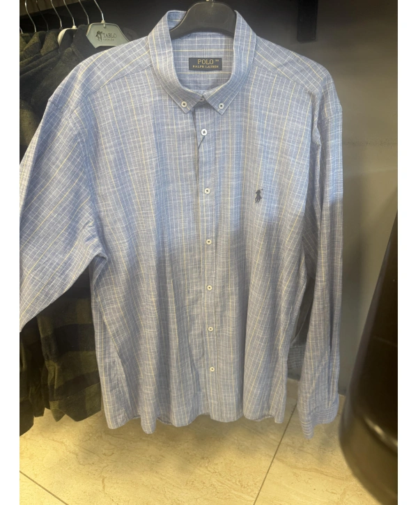 Çizgili Düğmeli Gömlek