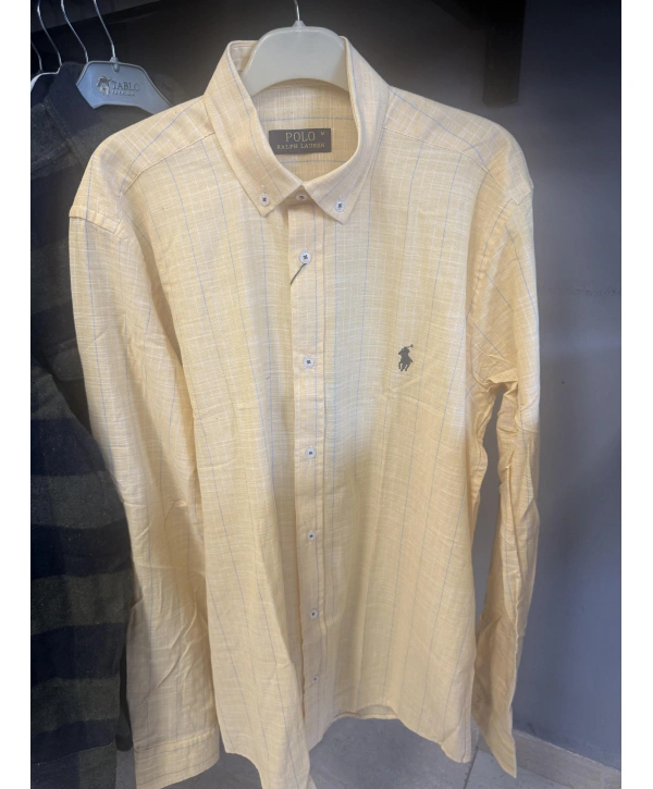 Çizgili Düğmeli Gömlek